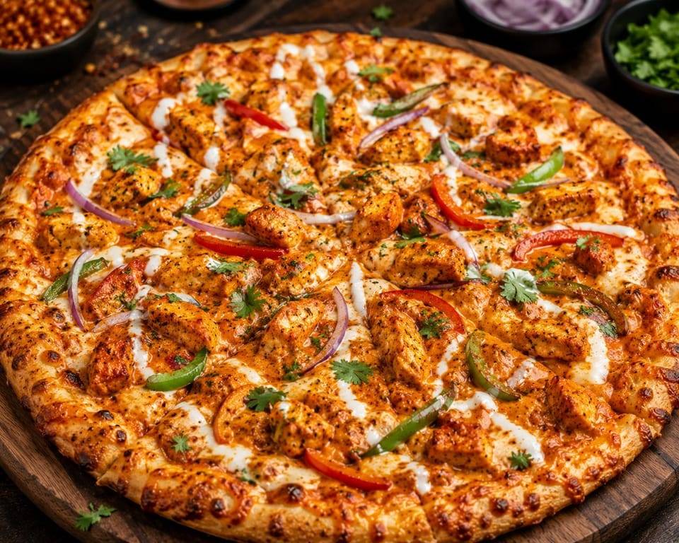 Tandoori Chicken Pizza (12 Inch) from Crave Continental